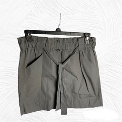 Old Navy Gray Skirt W Elastic Waist/ Built-in Tie Belt Wm M