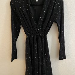 Cute Star Black Dress