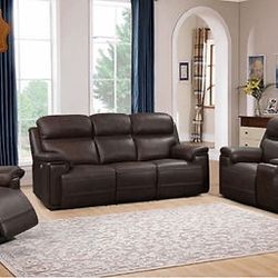 3pcs Power Reclining Sofa, Loveseat and Recliner
