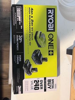 4.9 4.9 out of 5 stars (27) RYOBI ONEAND 18V Lithium-ION Starter High Performance KIT with 2.0 AH Battery, 4.0 AH Battery, and Charger