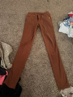 Skinny Brown Pants 