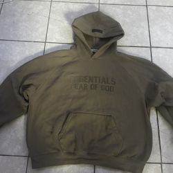Fear of God Essentials Brown Hoodie – XL