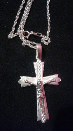 925 silver pendant and chain one foot long