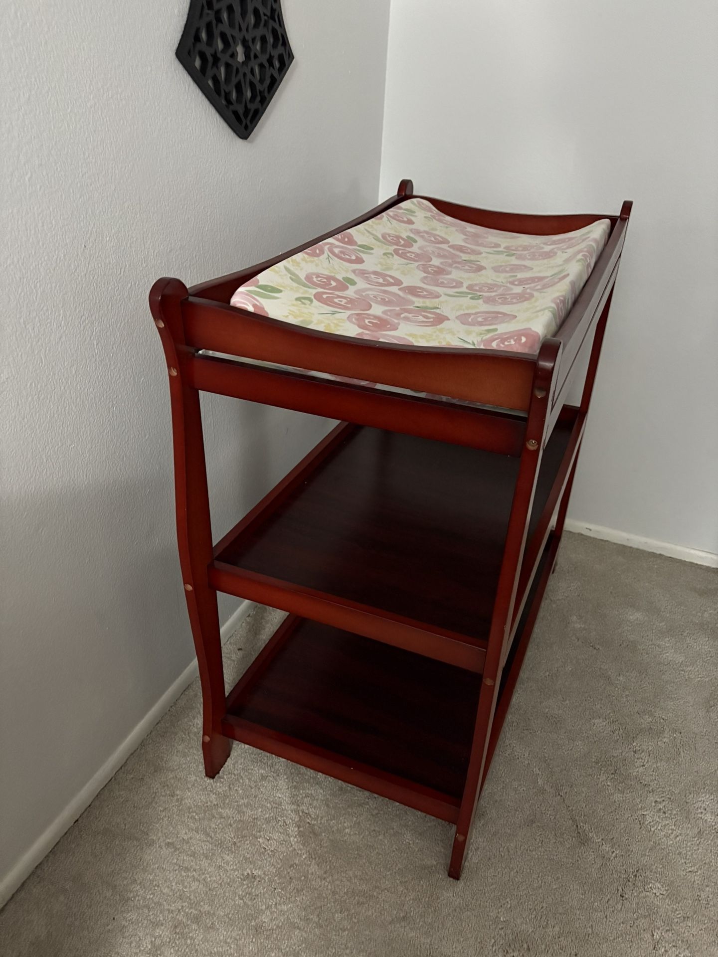 Brown Diaper Changing Table – Great Condition – $25