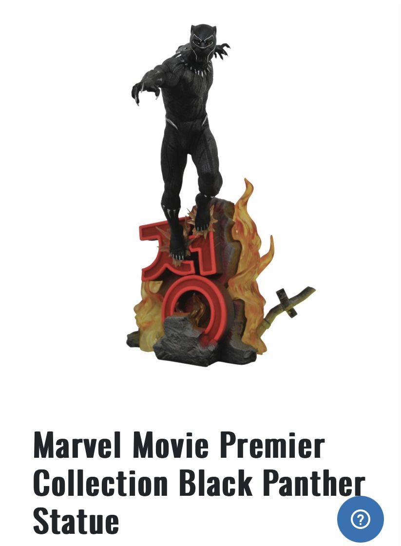Numbered Black Panther Statue From The First Movie