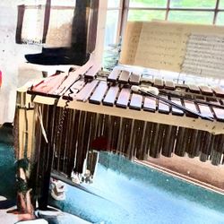 Antique Vintage Wooden Brazilian Rosewood Marimba