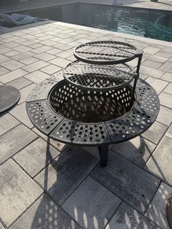 42” Fire-pit/2 grill BBQ