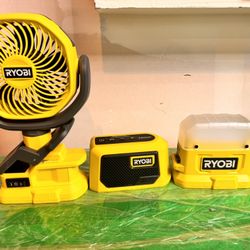 Ryobi Light, Speaker, & Fan