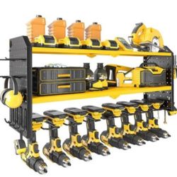 Power Tool Organizer Wall Mount, Cordless Drill and Battery Holder,