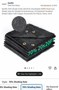 20x20 sun shade