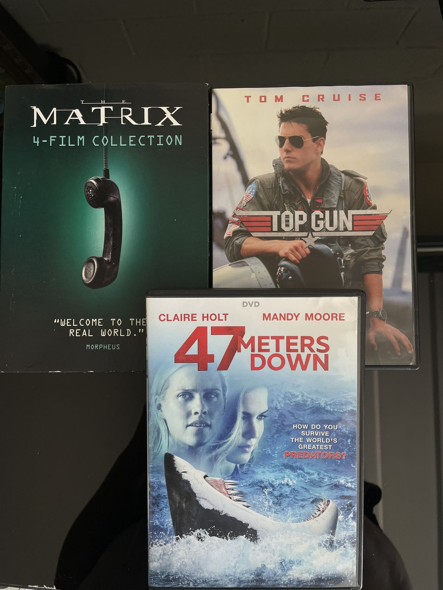 Set of 3: Matrix, Top Gun, 47 meters down