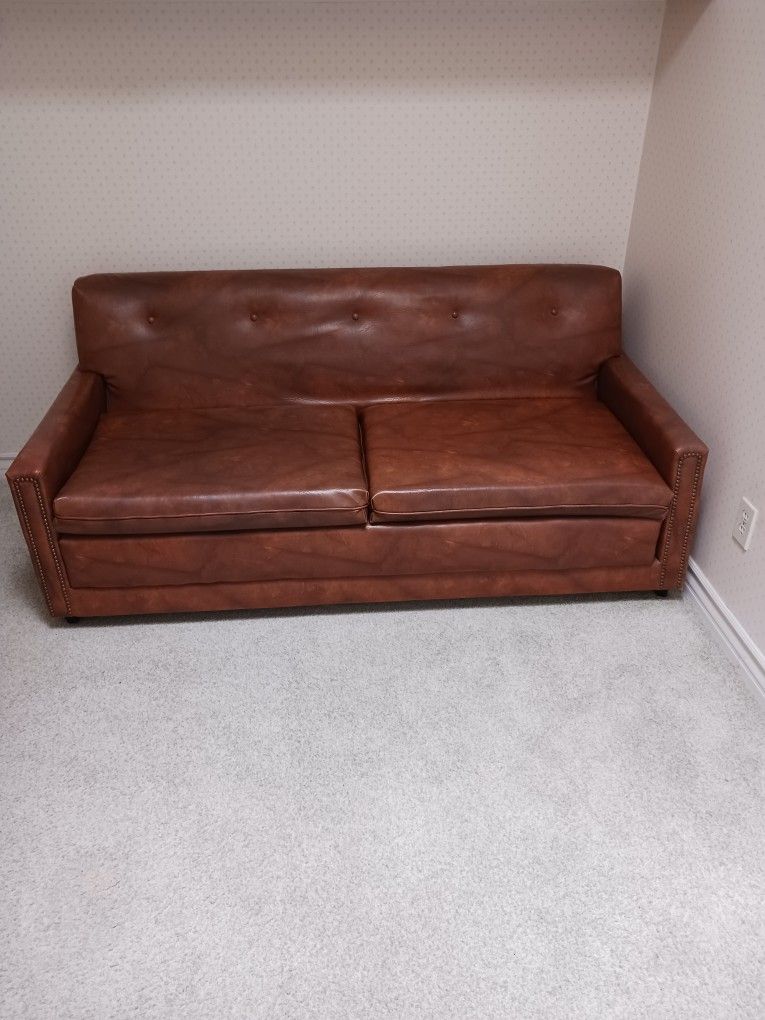 Brown Leather Sofa