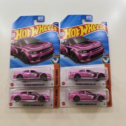 Hot wheels dodge charger hellcat lot of 4