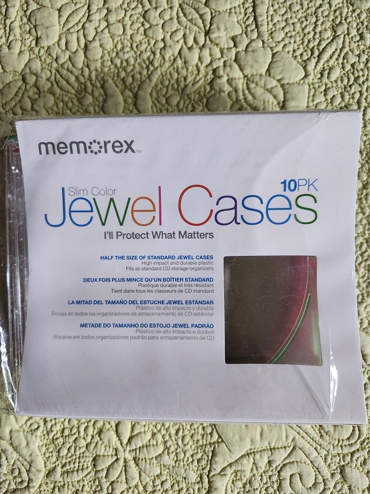Memorex Set Of 7 Slim Line Jewel Cases For CD's