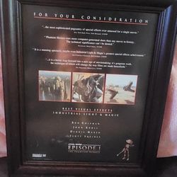 STAR WARS EPISODE I THE PHANTOM MENACE MOVIE POSTER PROMO ORIGINAL 12x16