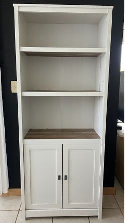 White bookshelf