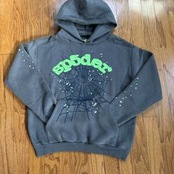 Slate Grey Sp5der Web Hoodie 2023