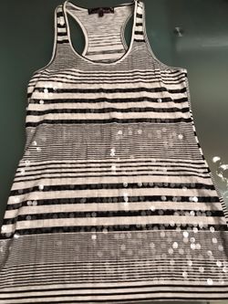 Women’s tank top with clear sequins brand new size medium