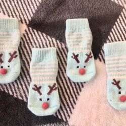 Christmas Reindeer Dog Socks