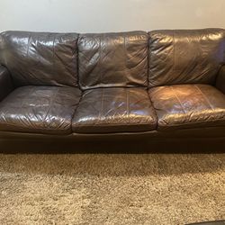 Fortunoff Leather Sofa