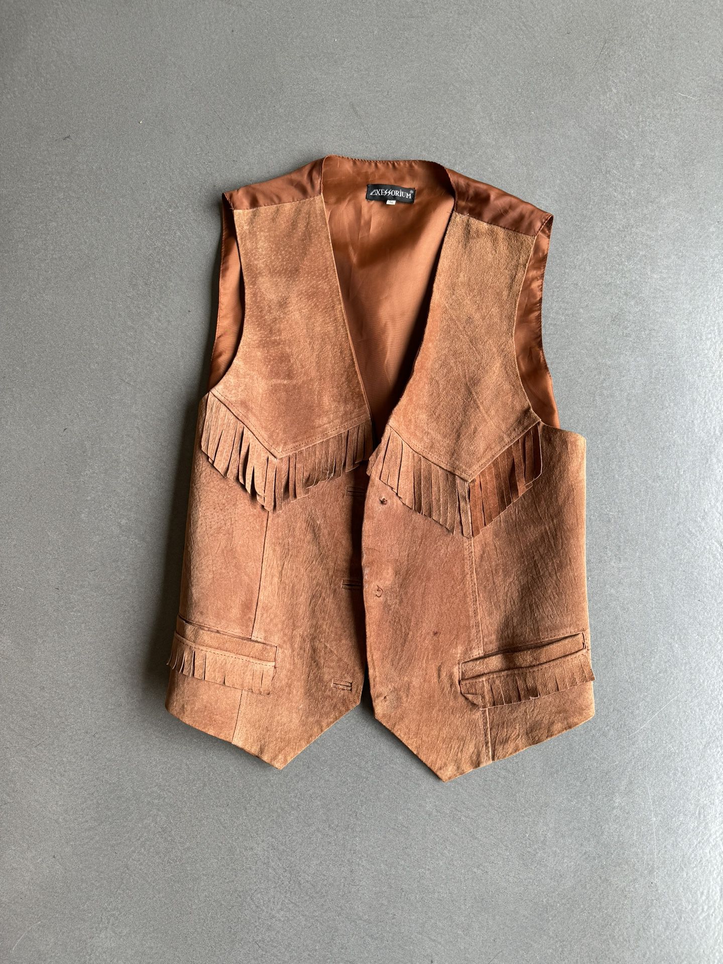 Vintage Leather Cowboy Vest
