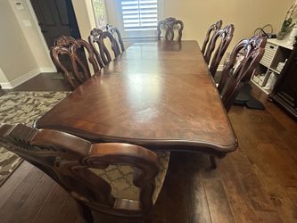 Dining Table Set (seats 8) +buffet cabinet (Durango)-Solid Wood