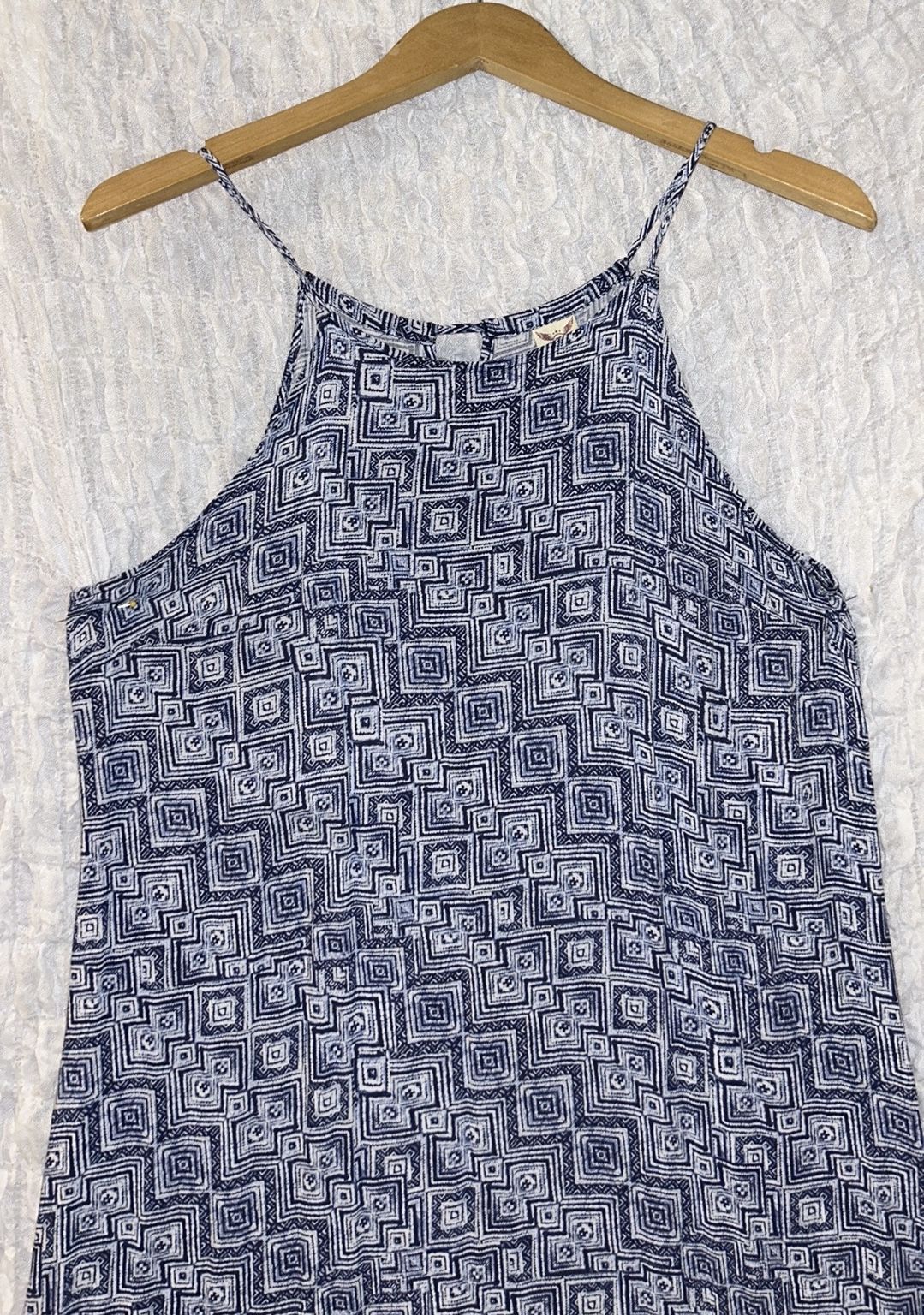 Faded Glory: Navy & White Sun Dress, Size: Large (12-14)