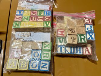 Vintage Wooden Blocks Lot 