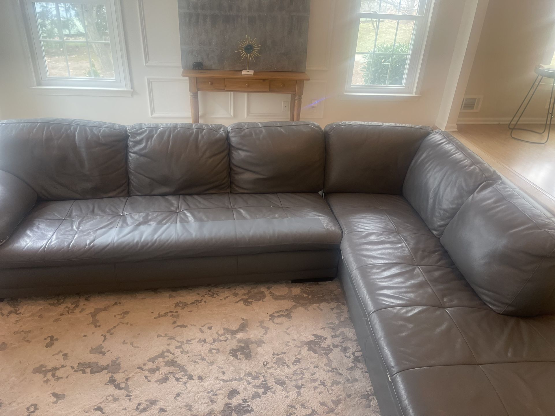 Leather Upper Sectional