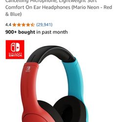 DP AIRLITE Wired Headset, Officially Licensed Nintendo Switch/Lite/OLED, Lightweight Durable Headphones, 3.5mm audio jack, Noise-canceling Flip-to-Mut