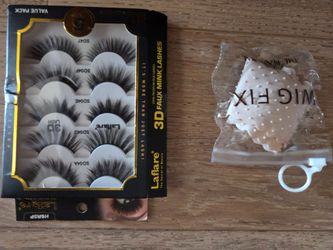 Laflare 3D Faux Mink Lashes + Wig Fix Grip Band – Beauty Bundle