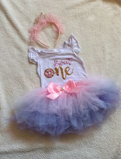 Baby Girl 1st Birthday Party Outfit -3pcs Set