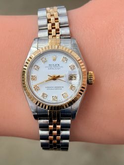 2000 Rolex Ladies 26mm DateJust Factory White Diamond Dial