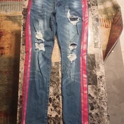 Rue 21 Premium jeans Mens 28 X 30Skinny Supreme Flex Distressed Denim