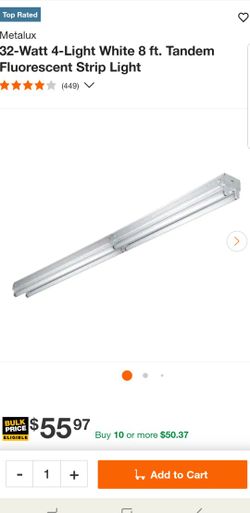 4 narrow strip light fixtures