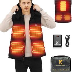 NEW Heated Vest Size MEDIUM with rechargeable USB battery good for up to 7.5 hours