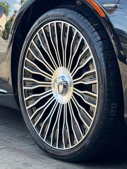 21'' Wheels fit Mercedes S550 Maybach S63 Black Machine Tires GLC CL63 TPMS New