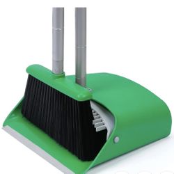 TreeLen Broom and Dustpan Set - Simplify Cleaning Your Home Ktichen Office with Ease (Green)