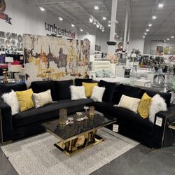 2 Piece stationary sectional