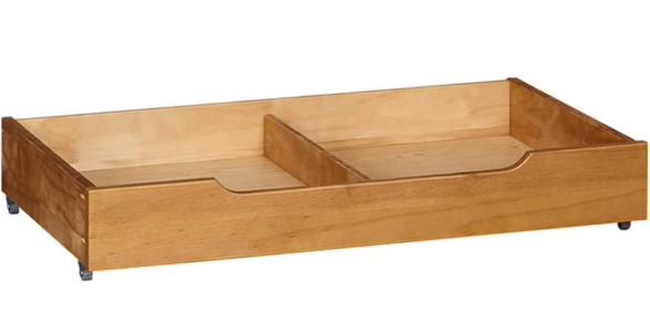 Solid Wood Underbed Storage Trundle Organizer Drawer x 2