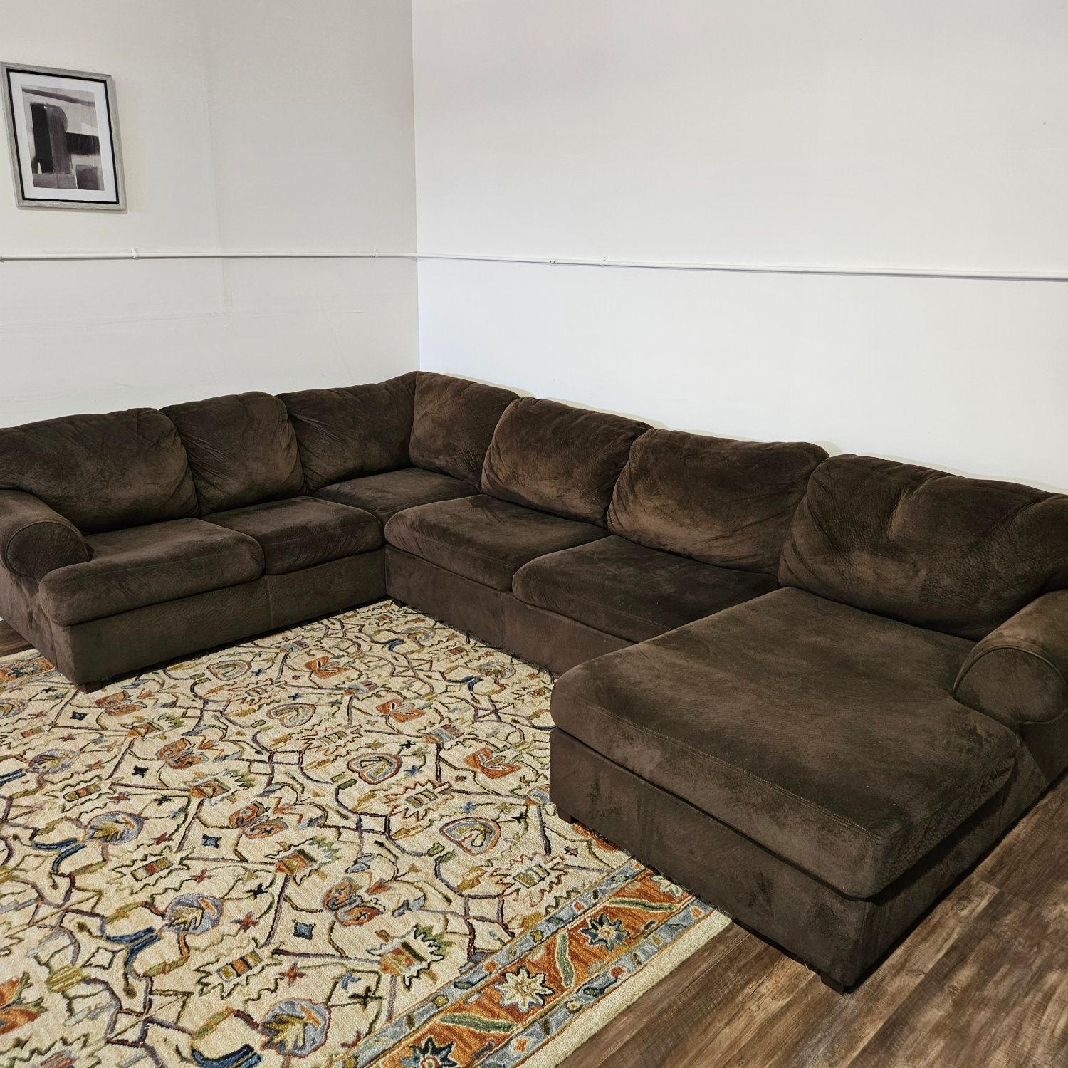 Ashleys Big Sectional Couch and Chaise - FREE DELIVERY