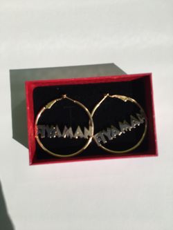 Gold Hoop Earrings by Fiyaman