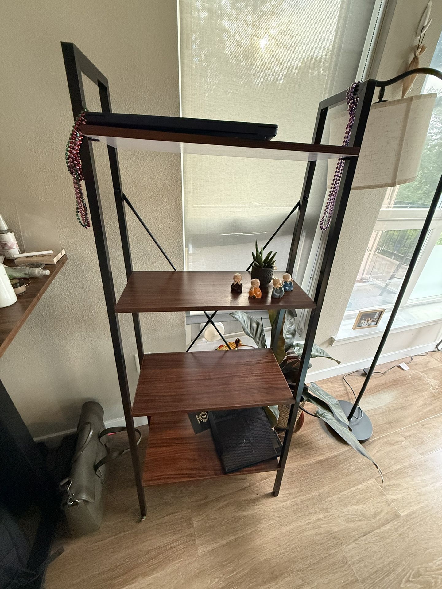 4-Tier Rustic Brown Bookshelf – Perfect for Home or Office