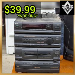 *VINTAGE* Sony LBT-D107 Compact Stereo AM/FM/Dual Cassette