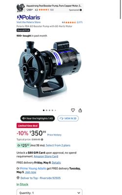 Pressure cleaner booster pump