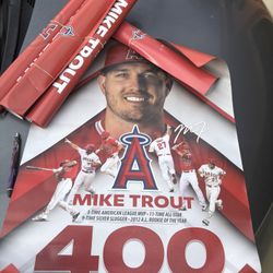 Mike Trout Lot Of 5 400 Club Posters.