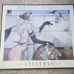 Michael Parkes The Creation 31x27 Framed Art Print Surrealism Tiger