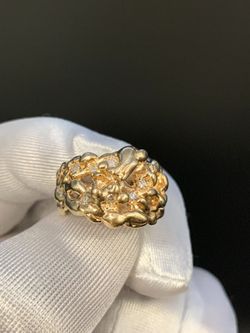 14KT GOLD NUGGET RING #36084