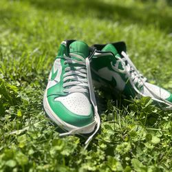 Nike Mens Lucky White Green Air Jordan 1’s, Basketball Shoes Size US 9