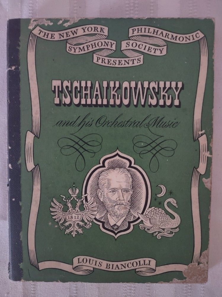 Antique Music Book By Louis Biancolli Of Tschaikowsky